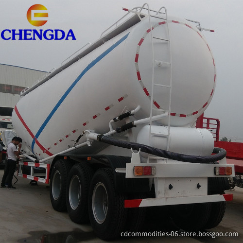Chengda 45m3 54 Ton Wax Polishing Loading Weight Bulk Cement Semi Trailer For Sale